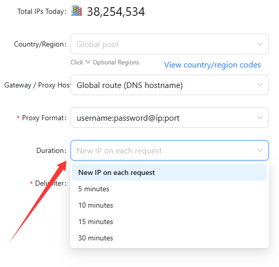 Configure sticky session duration for Scrapingbypass proxy